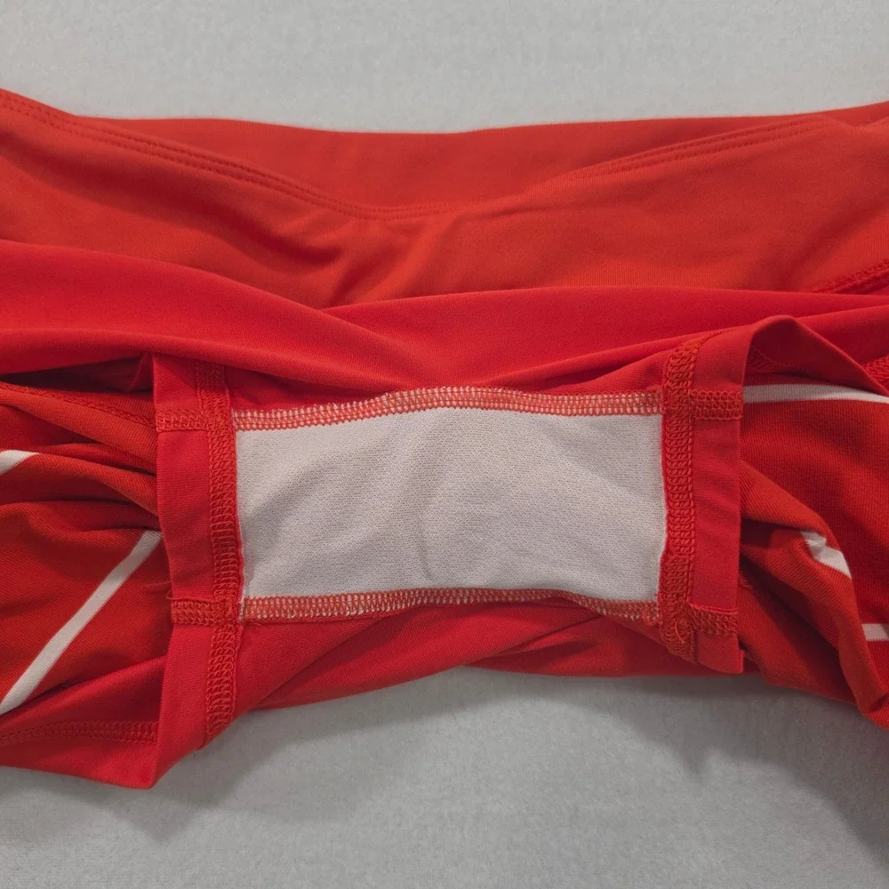 Nike Golf Dri-FIT Striped Skort Tennis Athletic Skirt Built-In Shorts Red M EUC